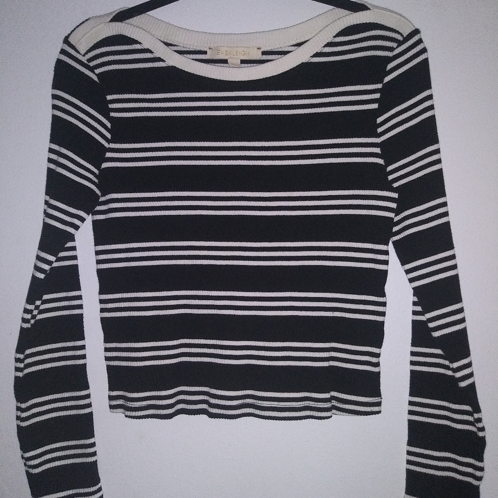 NWOT Black & White Stripe Sweater Women's Top